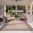 thumbnail image 3 of Safavieh Courtyard Helen Floral Indoor/Outdoor Area Rug, Sand/Black, 5'3" x 7'7", 3 of 11
