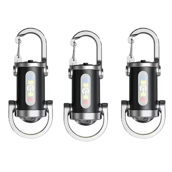 3-9X Super Bright LED Flashlight Rechargeable Pocket Mini Keychain Flashlights
