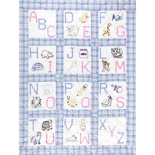 Jack Dempsey ABC Nursery Quilt Blocks, 12Pk, 9' x 9'