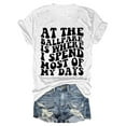 thumbnail image 4 of Seductiva Women's Classic-Fit Short Sleeve Women's At the Ballpark Is Womenhere I Spend Most of My Days Baseball Print Dressy Fashion Trendy Clothes 2025 Womens Summer Tops, 4 of 8