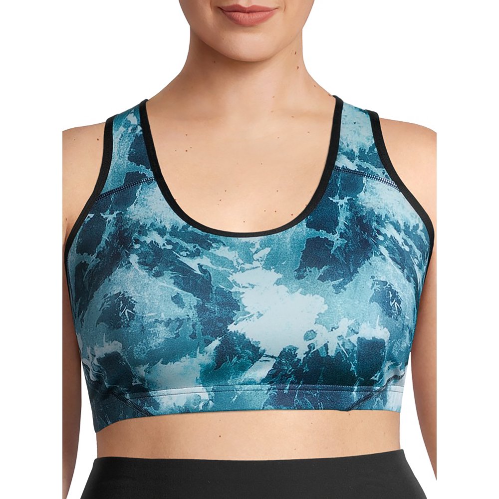 Athletic Works Athletic Works Women's Plus Size Active Printed Racerback Sports Bra Walmart