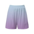 thumbnail image 5 of Sakmal Wide Leg Womens Shorts Sets High Waisted 2 Piece Outfits Lightweight Purple Solid Womens Shorts with Pockets, 5 of 7