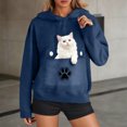 thumbnail image 2 of Levmjia Womens Sweatshirts Hooded Fashion Printed Long Sleeve Round Neck Casual Pullover Tops Work Home Soft Comfortable Breathable Holiday Everyday Wear, 2 of 7