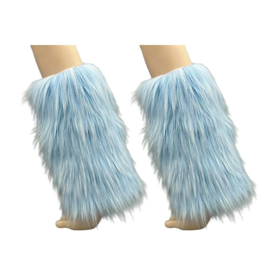 Acahhotxx leg warmer, Women's Fuzzy Faux Furs Leg Warmers Furs Long Cuffs Pair Carnivals Boot Uniform
