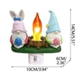 thumbnail image 2 of AURIGATE Easter Bunny & Gnome Resin Night Light, US Plug Easter Egg Night Light with Fire Flame Design, Spring Easter Home Decor for Bedroom, Bathroom & Hallway, 2 of 6