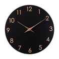 thumbnail image 2 of Reloj de pared minimalista silencioso sin tictac, decoración de pared de 10 pulgadas Negro, 2 of 9
