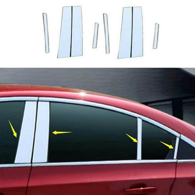 Fits for Chevrolet for Cruze 2010 - 2015 Chrome Steel Window Molding 8 pcs -