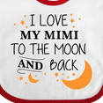 thumbnail image 4 of Inktastic I Love My Mimi to the Moon and Back Boys or Girls Baby Bib, 4 of 4