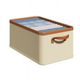 thumbnail image 2 of Large Storage Bags,Cotton And Linen Foldable Storage Box Wardrobe Finishing Oxford Cloth Storage Folding Storage Box Clothing Storage Box, 2 of 5