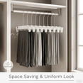 thumbnail image 4 of 10 Pack Pants Hangers with Clips, 12 Inch Plastic Skirt Hangers, Non Slip Adjustable Clips for Pants, Jeans, Shorts - Secure Grip Closet Hangers for Heavy Clothes, 4 of 5