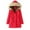 JACKET-Red, variant on BVOFAR Womens Winter Coats Fleece Faux Fur Hood Jackets Full-Zip Puffer Thermal Parka Winter Thick Long Coat