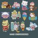 thumbnail image 1 of Juego de 23 pegatinas para bordar por ordenador, estilo retro, marea, mono, accesorios de bricolaje, conejo, tela, 1 of 4