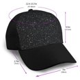 thumbnail image 2 of Naloa Black Glitter Adult adjustable Print Baseball Hat, Patchwork curved brim baseball capfor Men and Women, One Size, 2 of 5