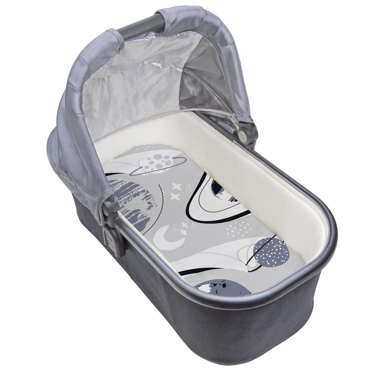 Kushies Bassinet Sheet, 100% Cotton Flannel  Soft Breathable Cozy Fitted sheet, Elastic  for Boys and Girls Space Blues