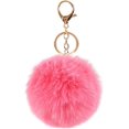 thumbnail image 1 of LAICAIW Pom Pom Keychain Artificial Faux Rabbit Fur Ball Keychains Fluffy Tote Pendant Car Bag Charm, 1 of 1