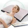 thumbnail image 1 of Núcleo de almohada de punto 48x74cm | No colapsante, con soporte en el cuello, transpirable, hipoalergénico, de baja altura | Almohada refrescante para el hogar duradera, lavable a máquina y, 1 of 9