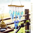 thumbnail image 2 of Campanillas de viento H&D HYALINE & DORA con forma de pez de cristal azul, 58 cm, 2 of 8