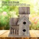 thumbnail image 1 of Pajarera de madera, caja nido para pájaros pequeños, casa colgante para pájaros, decoraciones de jardín para exteriores Hy, 1 of 2