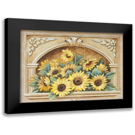 Unknown 14x11 Black Modern Framed Museum Art Print Titled - Sunflower Fresco