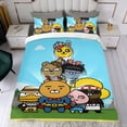 thumbnail image 4 of Amigos Kakao Conjunto de sábanas temático, trío de piezas, cómodo y amigable con la piel, diseño único, regalo de decoración para el hogar para familiares, amigos y fans,140cm *210cm, 4 of 6