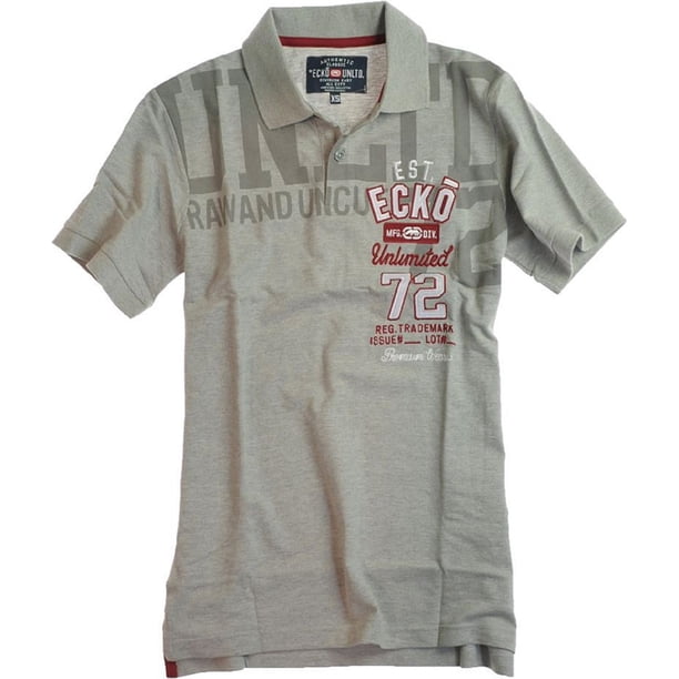 Ecko Unltd. Polo de rugby Better T1 para hombre, gris, extragrande