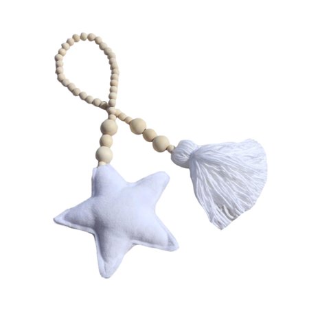 

Star/Moon/Heart Pendant Hanging Ornament Tie Rope for Wedding Xmas Cafe Wall Decoration White Star