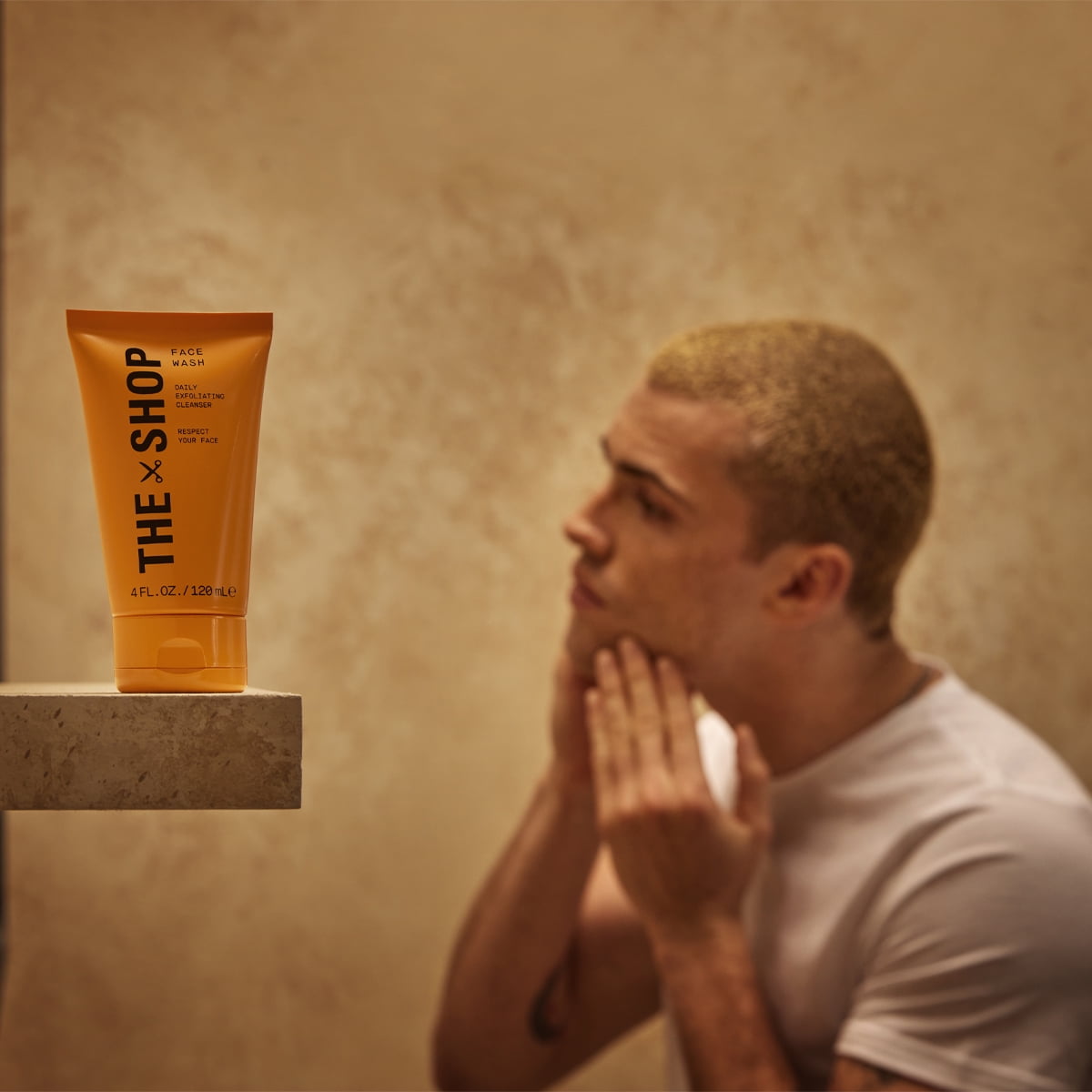 The Shop Face Wash Daily Exfoliating Cleanser for Men, All Skin Types 4 fl oz