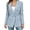Light Blue, variant on Nmnitkp Women Suit Jacket Solid Double Breasted Blazer Notched Lapel Built-In Padded Shoulder Long Sleeve Suit Jacket Gold Decor Buttons Flap Pockets Office Business Interview Casual Wear