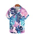 thumbnail image 5 of ZCFZJW Big and Tall Regular Fit Hawaiian Shirts for Men Trendy Summer Tropical Palm Tree Print Short Sleeve Button Down Graphic Beach Holiday Vacation Tees Shirt Tops Multicolor#07 XXXXL, 5 of 5