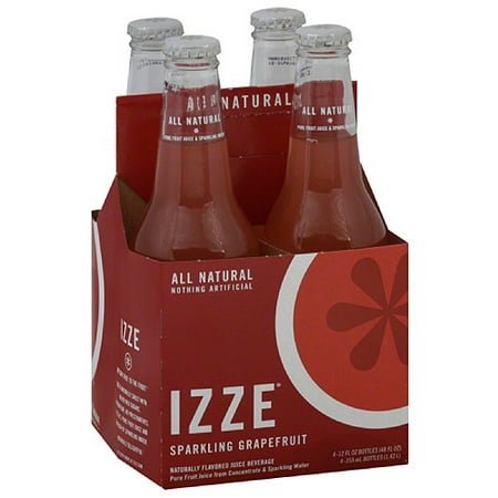 IZZE Sparkling Grapefruit Flavored Juice Beverage, 4 count ...