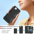 thumbnail image 2 of Allytechgroup 3 in 1 Wallet Case for Apple iPhone 16e, Detachable Back Cover & Cards Holder Compatible with Mag-safe Shockproof RFID Blocking Stand Phone Case for iPhone 16e, Black, 2 of 8