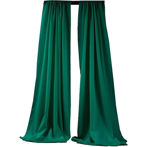 CintBllTer 100% Polyester Window Curtain/Stage Backdrop Curtain/Photography Backdrop 58" Inch Wide X 108" Inch Long (Teal, Pack of 2)