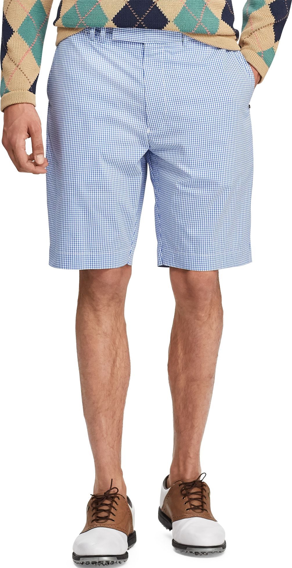 RLX Golf Men's Coolmax Gingham Golf Shorts