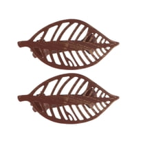 Rustic Brown Leaf Curtain Tiebacks Set of 2