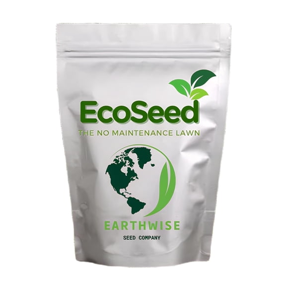Earthwise EcoSeed No-Maintenance Lawn Seed Mix, 1 lb Bag, Low-Water, Low-Mow Grass Blend, Covers 200 sq ft