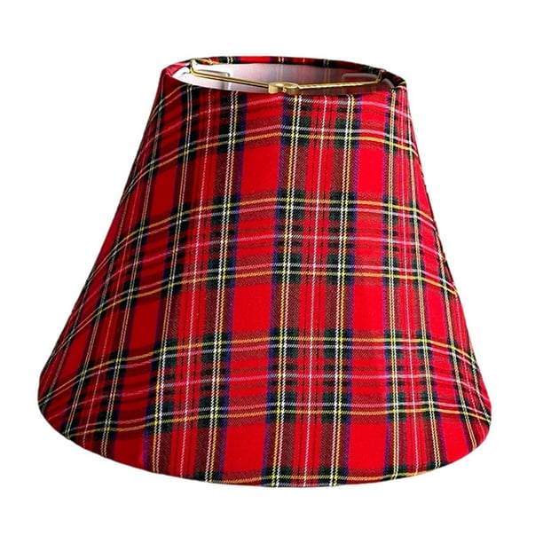 Pantalla de Lámpara de Mesa de Tela Diseño Versátil Cubierta Lámpara Colgante Lámpara Escritorio para Decoración Adecuada Dormitorio Sala Cocina Café Cuadros rojos