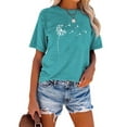 thumbnail image 2 of XCHQRTI Dandelion Shirt Womens Be Kind Graphic Casual Short Sleeve Tee Top, 2 of 9
