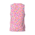 thumbnail image 2 of Rocae Pink Donut for Men's Basketball Jersey Lightweight and Breathable Athletic Tank Top,Quick-Drying Sports Jersey 4X-Large, 2 of 9