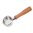 thumbnail image 1 of Bottomless Portafilter, 54mm Antioxidant Portafilter Easy Clean Stainless Steel And Wood  For Coffee Machine, 1 of 7