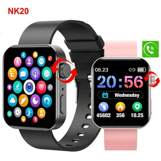 Smart watches for men,NK20 Smart Watch Activity Bracelet, with Call and Bluetooth SMS, with Heart Rate Monitor, Calorie Monitor, Sleep, Full Touch Sports Watch, Black - Walmart.com