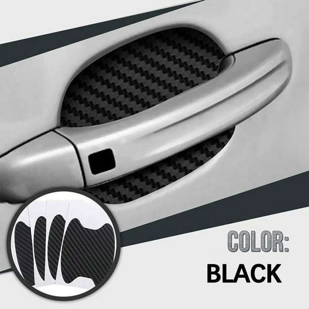 onlyliua Liquidación 4 Pegatinas para Manija de Puerta de Coche, Película Protectora de Fibra de Carbono