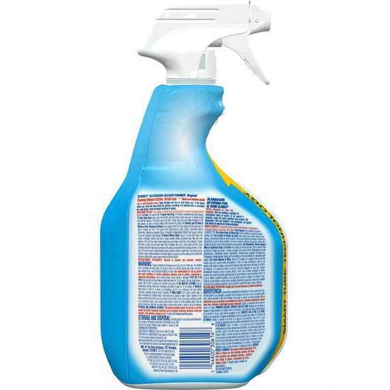 Clorox Bathroom Foamer with Bleach, Spray Bottle, Original, 30 oz