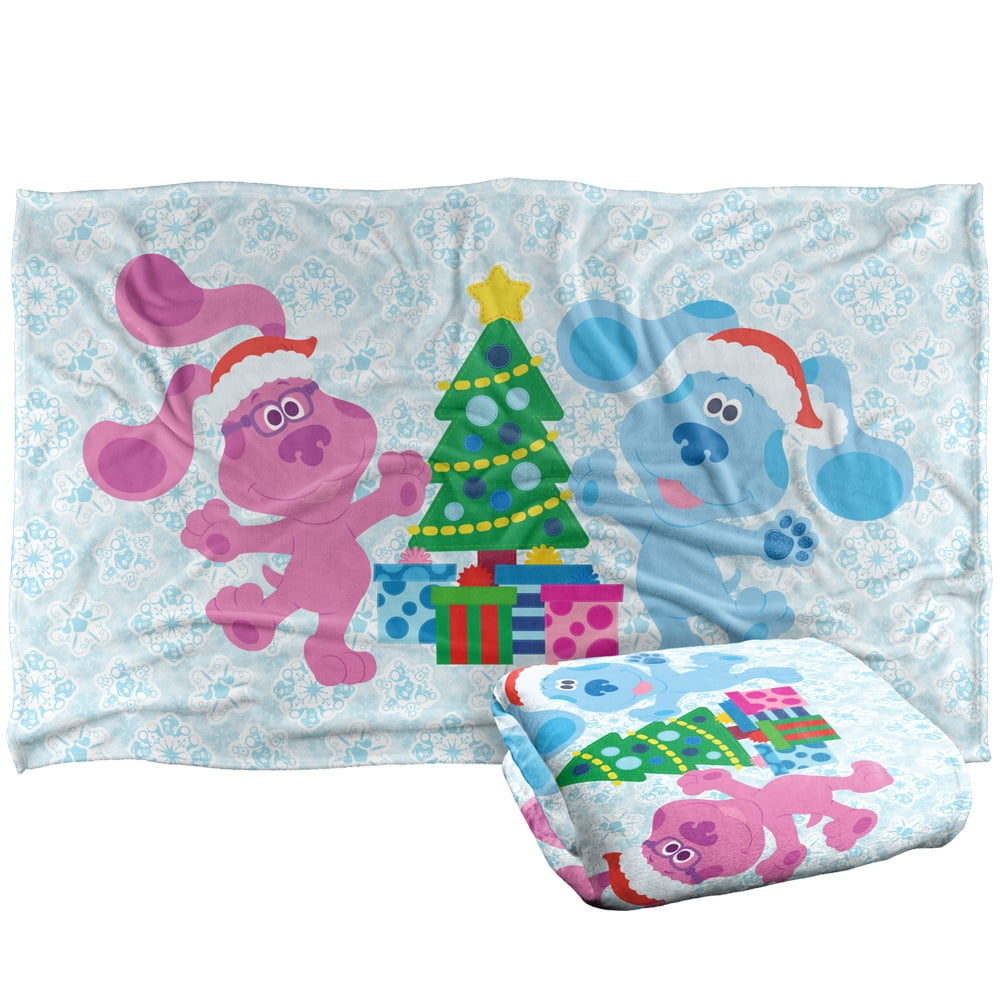 Blue's Clues Blanket, 36'x58' Blue Magenta Christmas Silky Touch Super
