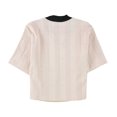 thumbnail image 2 of Reebok Womens Textured Crop Basic T-Shirt, Pink, Small, 2 of 2