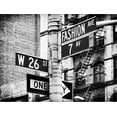 thumbnail image 2 of Art.com Signpost, Fashion Ave, Manhattan, New York City, United States, Black and White Photography Stretched Canvas Print Wall Art by Philippe Hugonnard, 16" x 12", 2 of 4