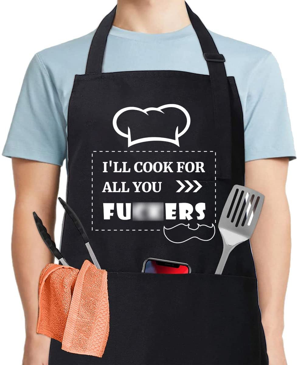 BBQ Apron Funny Aprons For Men Delicious Barbecue Grill Kitchen Gift Ideas 