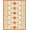 Orange Multi, Pattern 11, variant on Design&I 8'x10' Washable Area Rug Retro Century Mid Bird Motif Burnt Orange Sage Funky Eclectic for King Size Bedroom, Under Bed, Sleek Flatweave Pet Friendly