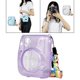 thumbnail image 5 of Funda protectora de cristal, compatible con cámara instantánea , funda rígida para PC, con correa de hombro desmontable - Púrpura Sunnimix Caja de cristal para cámara, 5 of 6