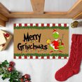 thumbnail image 1 of Decoración de Grinch Felpudo navideño de Grinch: decoración divertida y alegre para la entrada, ideal para festividades navideñas Baño de Grinch, 1 of 3