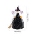 thumbnail image 4 of Muñeca Bruja Halloween Con Escoba Adorno (ala Mariposa) Púrpura, 4 of 4